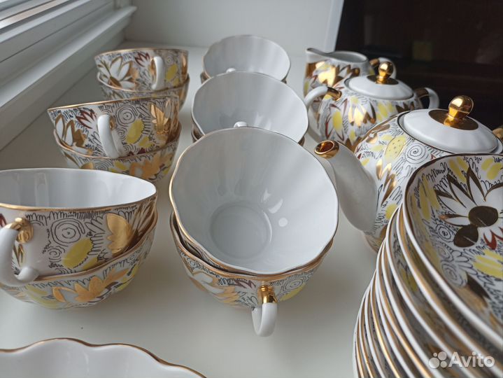 Чайный сервиз лфз золотые ромашки
