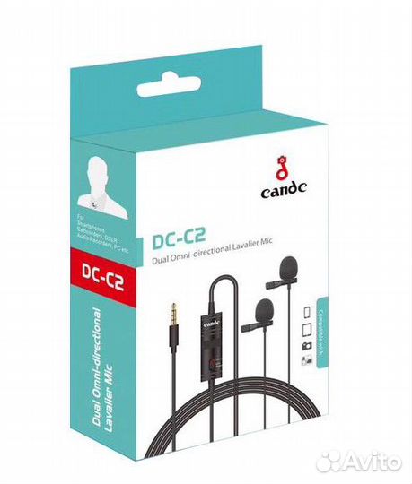 Петличный двойной микрофон Candc DC-C2 Новый