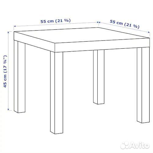 Придиванный столик икеа лакк lack черно-коричневый