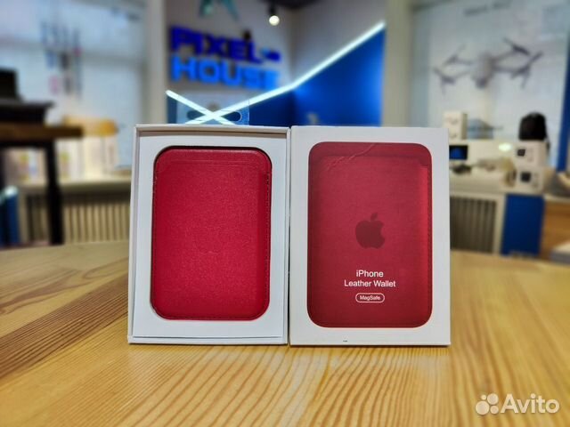 Кардхолдер iPhone Leather MagSafe Rose Red