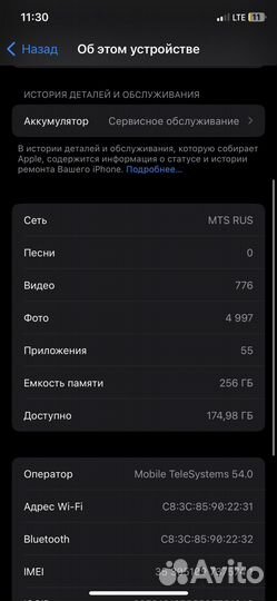 iPhone X, 256 ГБ