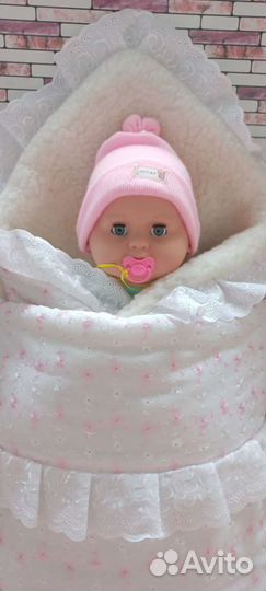 Зимний конверт для новорождённого на выписку