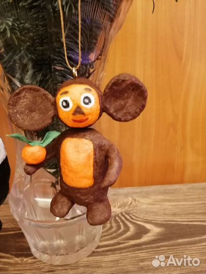 Чебурашка. Ватная игрушка