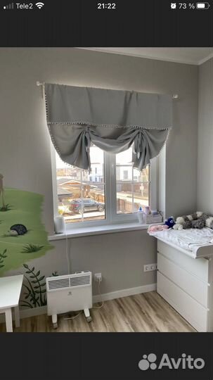 Шторы короткие блекаут