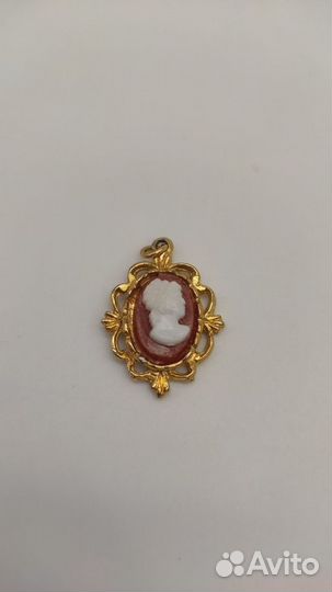 Подвес винтажный металл камея 1960-1980-е гг. №68