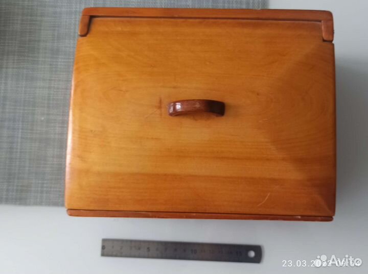 Деревянная шкатулка. Самодельная. СССР