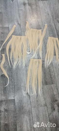 Волосы на заколках искусственные