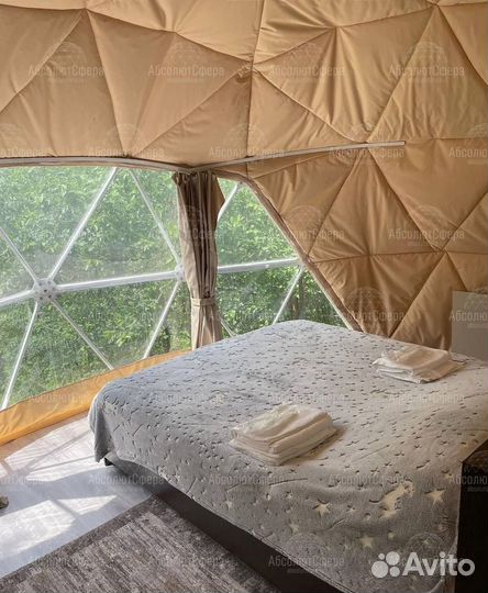 Зимний геокупол D5. Шатер для глэмпинга. Юрта