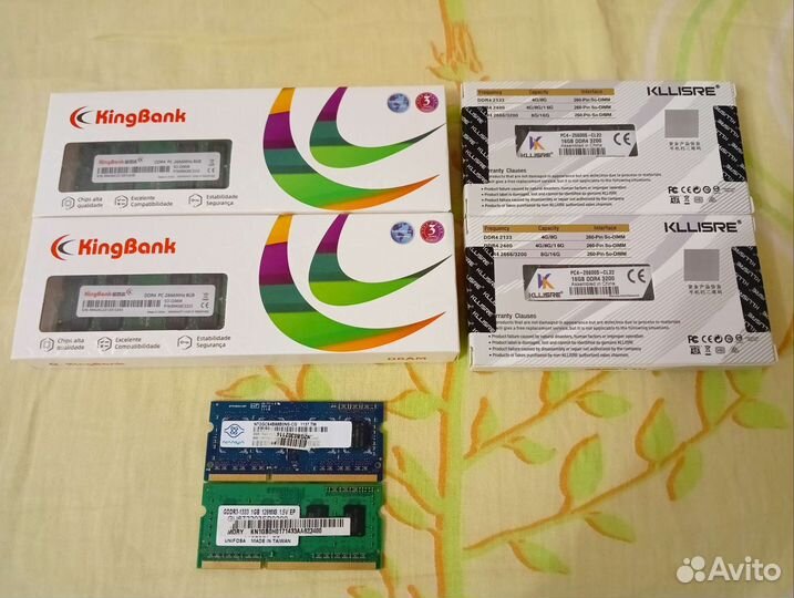 DDR4 4/8/16GB для ноутбука