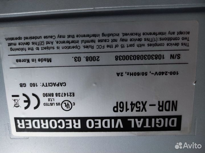 Видеорегистратор NDR-X5416P