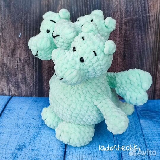 Вязаная игрушка,вязаный дракон,Змей Горыныч,2024г
