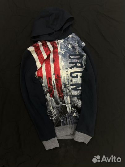 Зип худи с американским флагом y2k jaded london