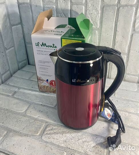 Электрочайник il Monte EK-1801 Черный/Красный