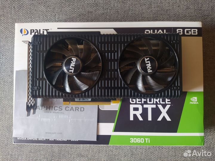 RTX 3060 Ti 8gb Palit на памяти Samsung