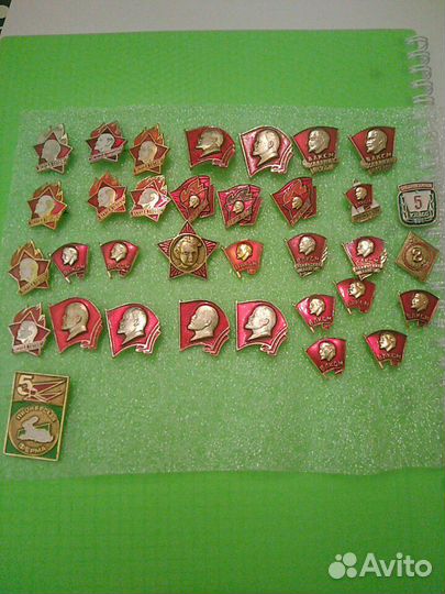 Значки Ленин, пионер, октябренок, комсомол