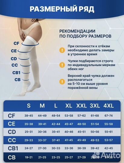 Компрессионные чулки 1 класс