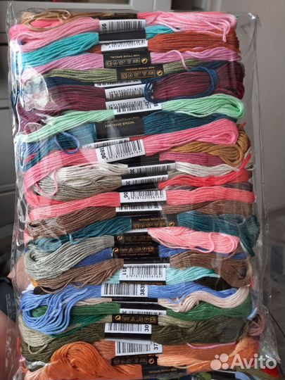 Нитки мулине схс (аналог DMC). 100 штук