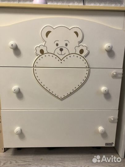 Комлект детская кроватка и комод Erbesi