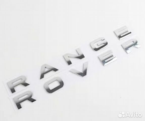 Надпись эмблема шильдик Range Rover серебро