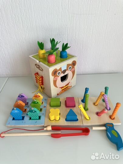 Развивающие деревянные игрушки новые бизикуб