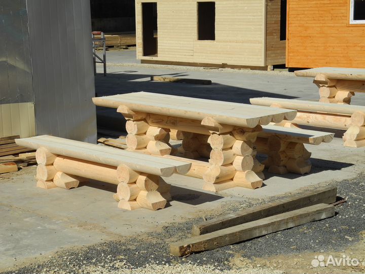 Сруб Дачной мебели из бревна для Бани