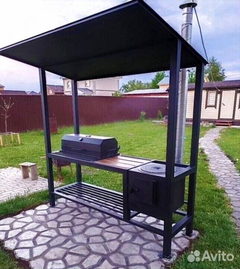 Мангал с крышей