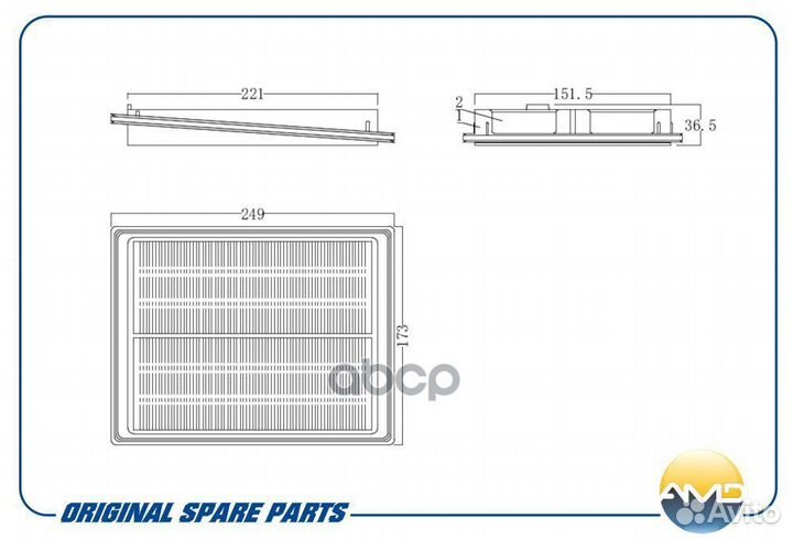 Фильтр воздушный 'AMD.FA792 AMD