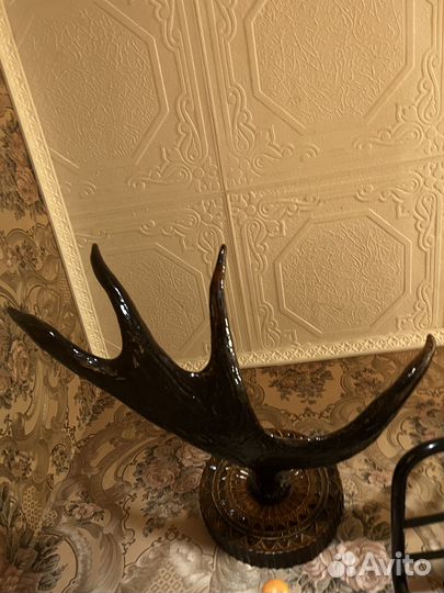 Рога лося на медальоне