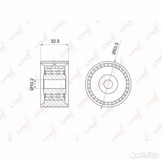 Lynxauto PB-3028 Ролик обводной ремня грм LCV