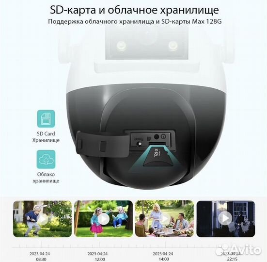 Уличная, видеокамера Wi-Fi с 2-мя объективами