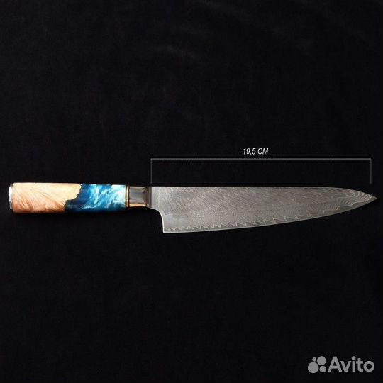 Нож-шеф Paladium, 19,5 см, дамасская сталь VG-10