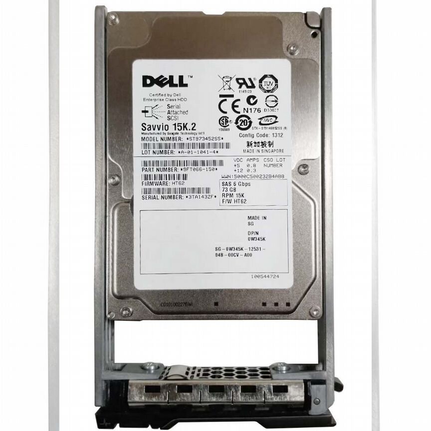 [0W345K] Жесткий Диск Dell 73gb Sas 2.5 Hdd 0w345k