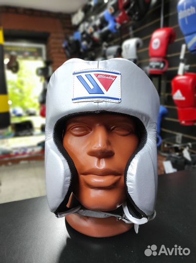 Боксерский шлем Winning MEX silver