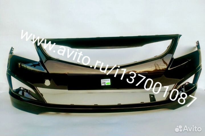 Передний бампер на Hyundai Solaris