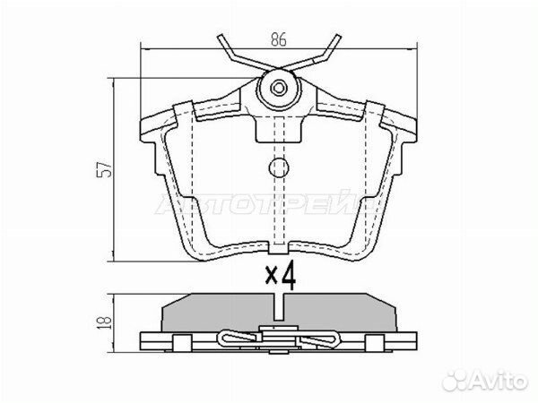 Колодки тормозные зад