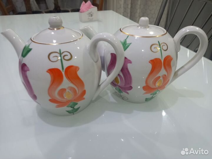 Заварочный чайник фарфоровый большой на 1,3 л