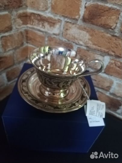 Чайная пара серебро