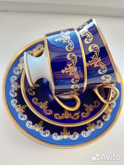 Сервиз чайный 4 предм. фарфор Валлендорф Лихте ГДР