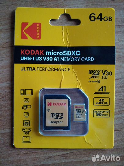 Карта памяти Micro SD 32, 64, 128GB