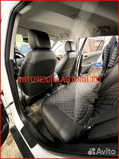 Чехлы Автопилот Hyundai Creta 1 из экокожи чёрные