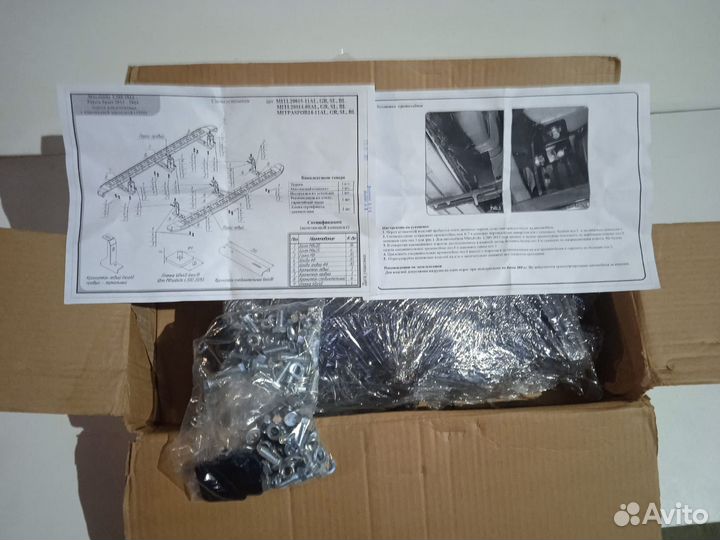 Пороги алюминиевые для Mitsubishi L200