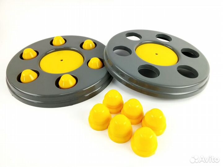 Колпаки газель серые с желтыми колпачками