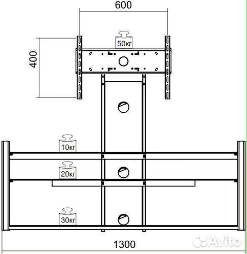 Стойка для тв Каскад