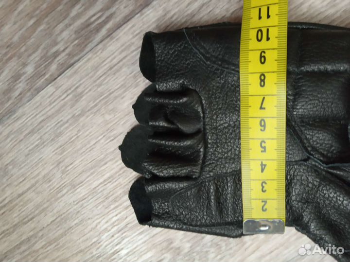 Митенки тактические кожаные