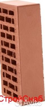 Кирпич лср 1 нф Тёмно-красный гладкий