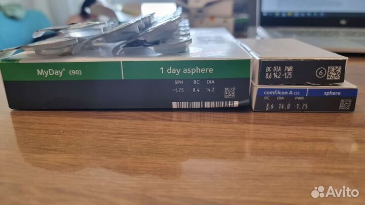 Линзы контактные - 1,75