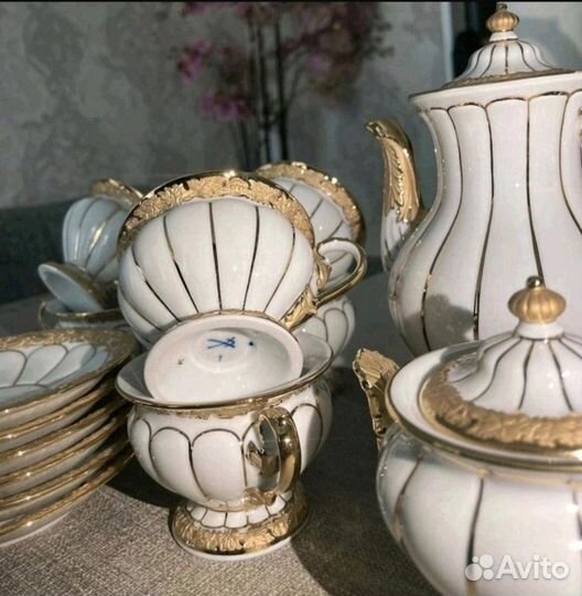 Meissen сервис на 6 п. Х-форма Оригинал