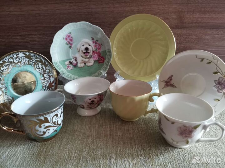 Чайные пары фарфоровые