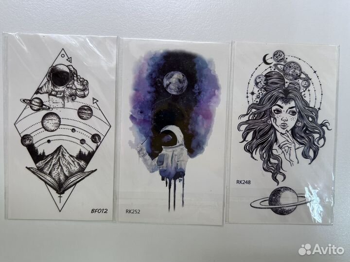 Тату временные Космос