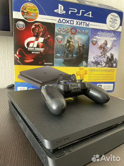 Sony playstation 4 slim 1tb с играми